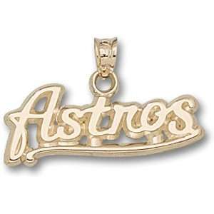  Houston Astros Solid 14K Gold ASTROS 3/8 Pendant 