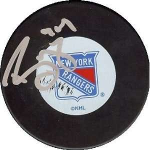 Blair Betts autographed Hockey Puck (New York Rangers)  