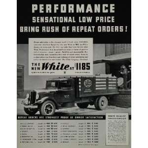  1934 Ad White Truck NY Central Lines Loading Dock Price 