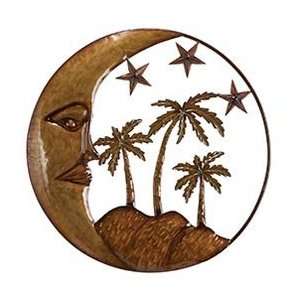  Sun moon FLORIDA,palm tree metal wall decor Patio, Lawn 