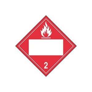 Blank 4 Digit DOT Placards (FLAMMABLE GAS) (W/ GRAPHIC) 10 3/4 x 10 3 