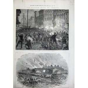   1877 Railway Riots America Pittsburg Fire Maryland War