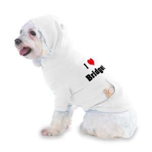  I Love/Heart Bridget Hooded T Shirt for Dog or Cat X Small 