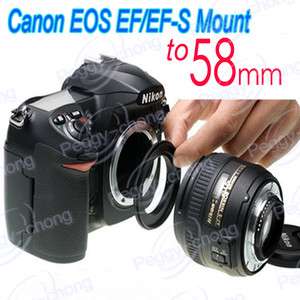 58mm Macro Reverse Adapter Ring for Canon EOS 550D 600D 1000D 1100D EF 