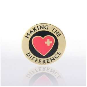  Lapel Pin   Making the Difference w/Heart and Cross 