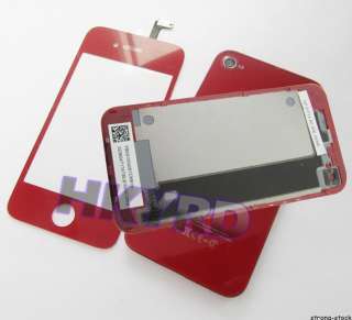 Red Back housing Cover Assembly+Touch Glass Digitizer For iPhone 4G