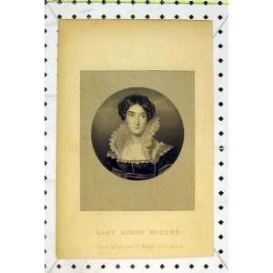    Antique Portrait Lady Agnes Buller Beautiful Woman