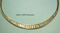 14k SOLID GOLD CHAIN NECKLACE TRI COLOR 16 17.90gr. MADE IN ITALY 