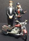 harley girl and groom with harley wedding cake topper funny one day 