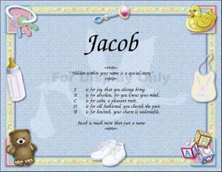 Personalized  on Personalized Baby Name Poem Baby Shower Gift Keepsake