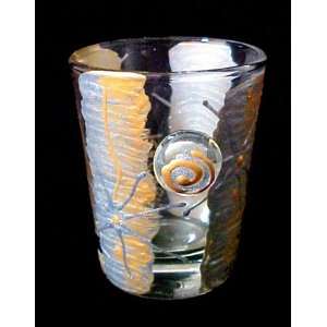 Angel Wings Design   Hand Painted   Collectible Shot Glass   2 oz 