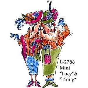  Mini Lucy and Trudy   Unmounted Rubber Stamps: Arts 