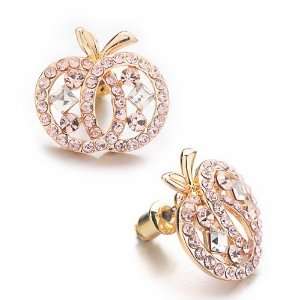  Lovely Apple Crystal Re Stud Earrings Pugster Jewelry