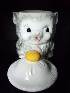 VTG PIXIEWARE CAT KITTEN MISS PRISS COOKIE JAR CANISTER  