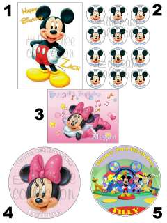 MINNIE & MICKEY MOUSE CLUBHOUSE EDIBLE ICING SHEET / CAKE TOPPER  11 