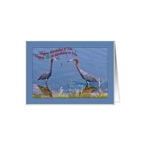 59th Birthday Card with Two Herons Card Toys & Games