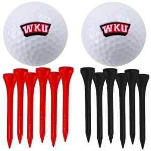  NCAA Western Kentucky Hilltoppers Golf Balls & Tees Combo 