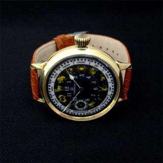   Swiss Excellent OMEGA Watch Horoscope Dial Gold Filled Case  