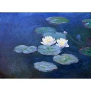   Monet Canvas Art Repro Water lilies in Monets garden: Home & Kitchen