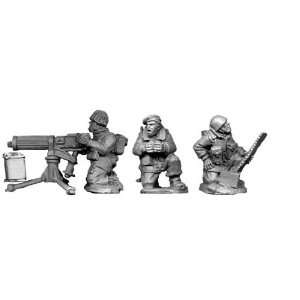   WWII 28mm British Airborne Vickers Team (3 and Gun) Toys & Games
