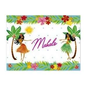    Hawaiian Thank You Cards Boxed Mahalo Hula Honeys 