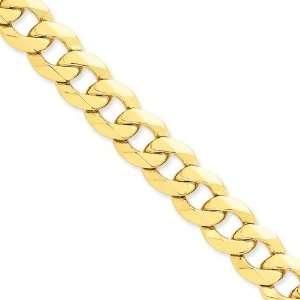  14k Yellow Gold 8 inch 11.75 mm Curb Chain Bracelet in 14k 