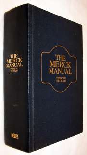 1972 THE MERCK MANUAL TWELFTH EDITION PHYSICIAN REFERENCE BOOK 12TH 