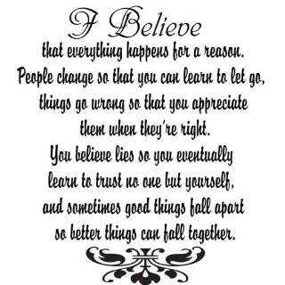 Marilyn Monroe I believe everything happens for a reason   Vinyl Wall 