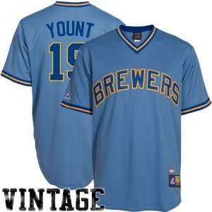Majestic Robin Yount Milwaukee Brewers Replica Cooperstown Throwback 
