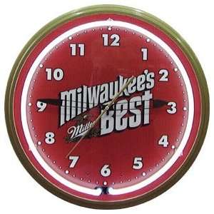    20 Inch Milwaukees Best Neon Clock 