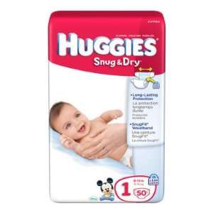  Huggies Snug & Dry Diapers, Size 1   50 ct: Baby
