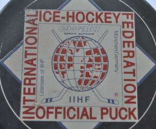 Germany Vintage Unused Official IIHF Hockey Puck . 100% AUTHENTIC 
