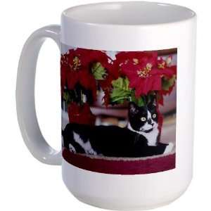  Christmas Kitty Cat Large Mug by  Everything 