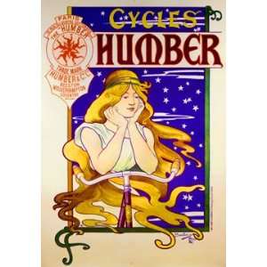  Cycles Humber Giclee Vintage Bicycle Poster Everything 