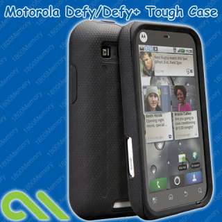 Case Mate Tough Case for Motorola Defy / Defy+ Black ABS Plastic Shell 