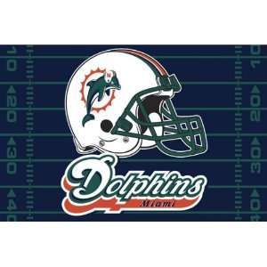  Miami Dolphins NFL Rug   39 x 59