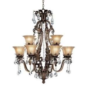  Twelve Light with Crystal Accents Chandelier