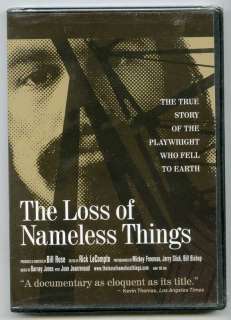 The Loss of Nameless Things (DVD) Bill Rose, NEW 891640001256  