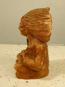 Vintage INDIAN CHIEF Syroco Wood Figurine  