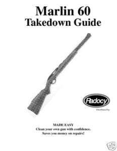 Marlin Model 60 Take Down Assembly Guide Radocy NEW  