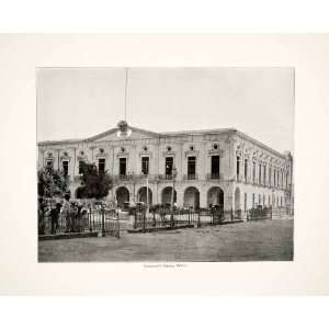  1897 Print Mexico Merida Governor Palace Yucatan 