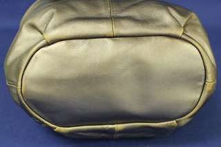   COACH Leather Bronze Madison Marielle Drawstring Bag   