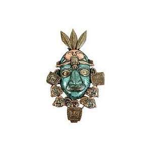    NOVICA Copper and bronze mask, Grand Inca