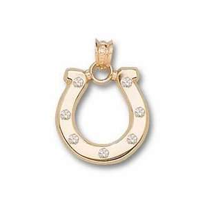  Indianapolis Colts 5/8 Horseshoe Pendant with 7 Cubic 