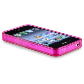   Gel Case Cover Skin+Privacy Guard Accessory Bundle For iPhone 4 4G 4S