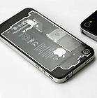   Glass Clear Back Rear Battery Cover Case for iPhone 4 choose one
