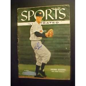   Cleveland Indians Autographed May 30, 1955 Sports Illustrated Magazine