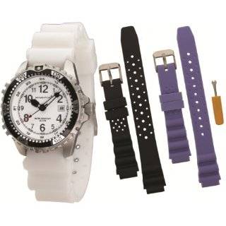 Momentum Womens M1 White Interchangeable Strap Dive Watch Set