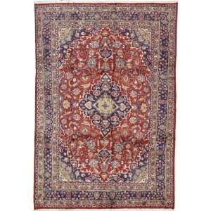   Red Persian Hand Knotted Wool Mashad Rug Furniture & Decor