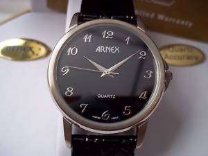 Arnex by Lucien Piccard dress watch. Black. New in box.  